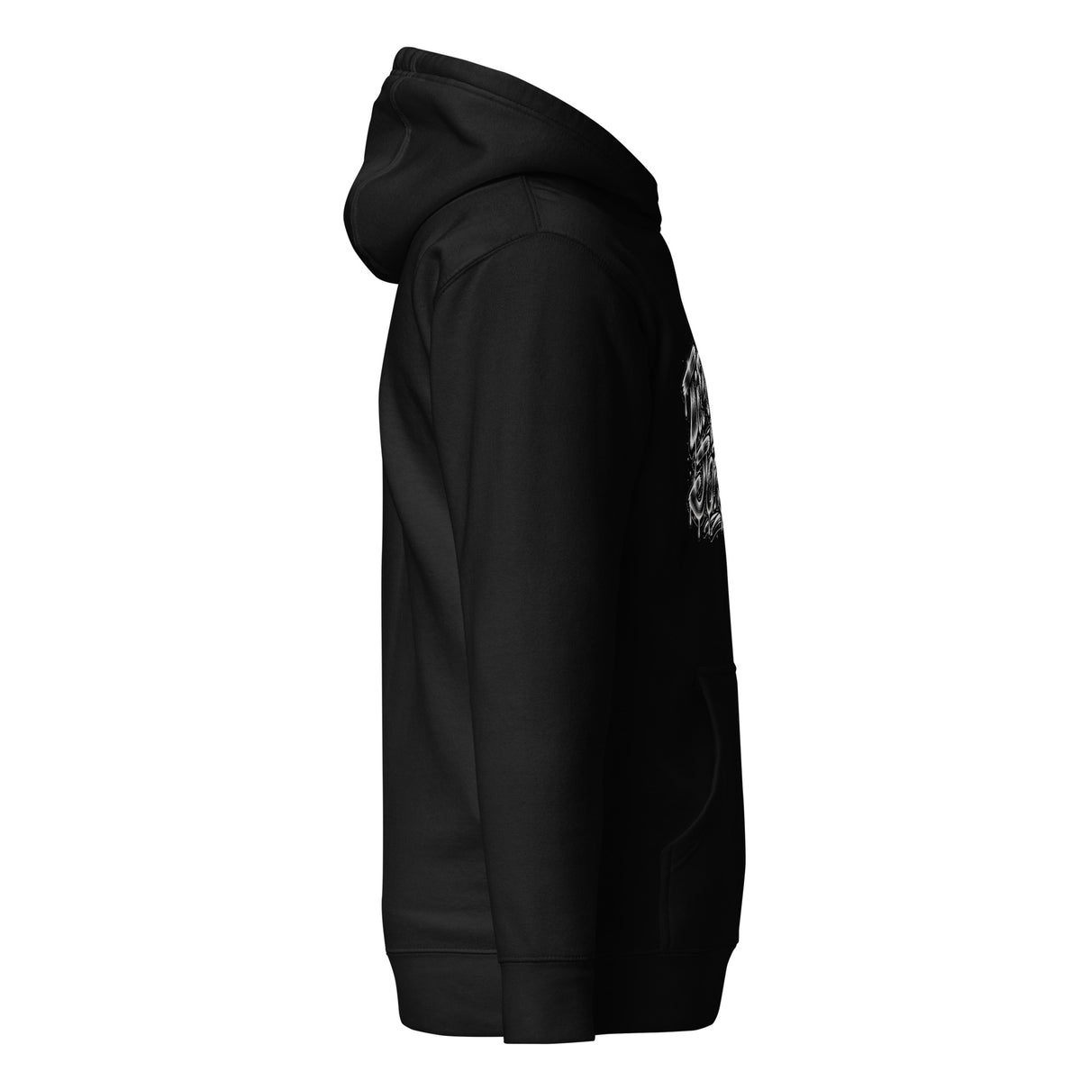 Tiptoeing in My Jordans Signature Graffiti Hoodie, Black, right side view