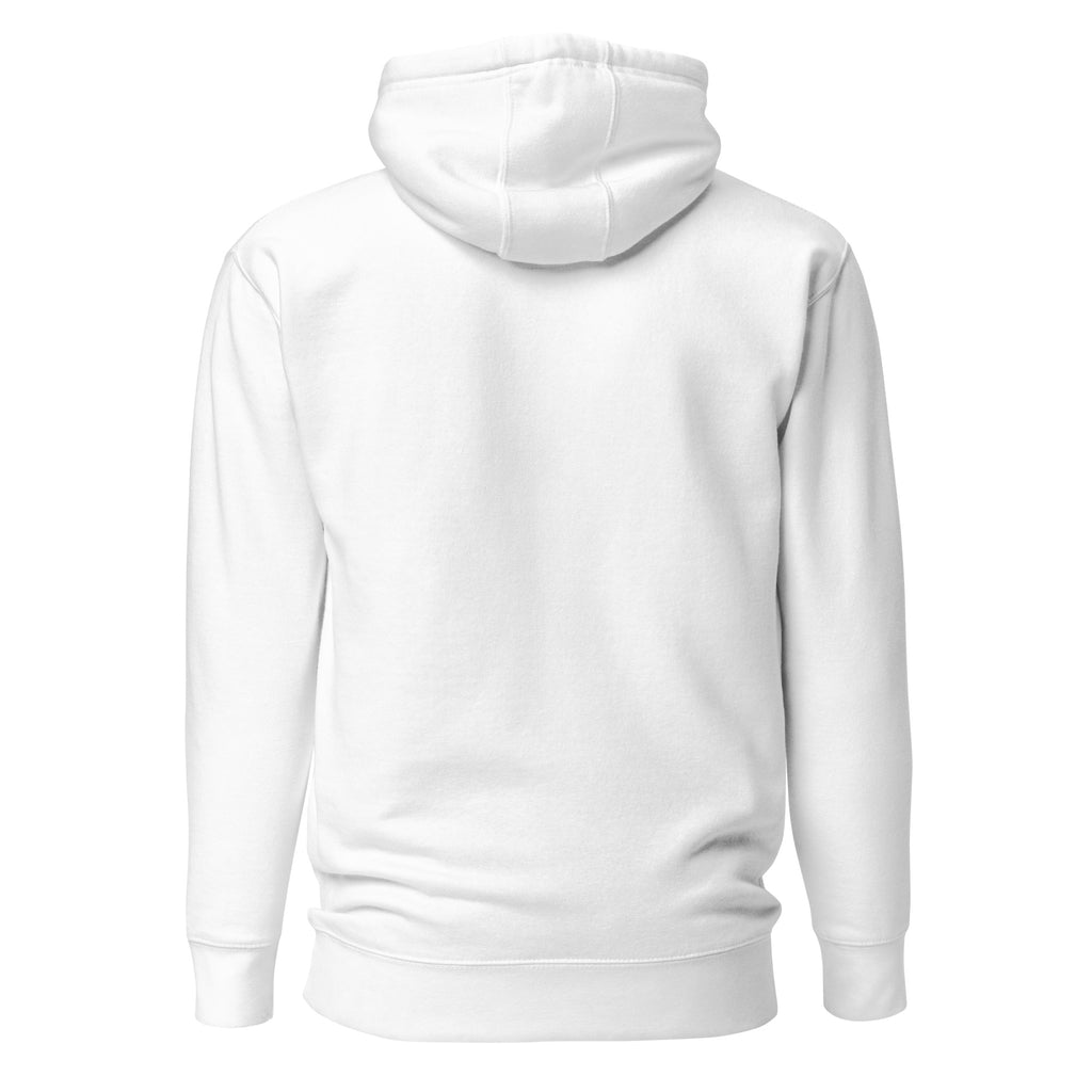 Tiptoeing in My Jordans Signature Graffiti Hoodie, White, back view