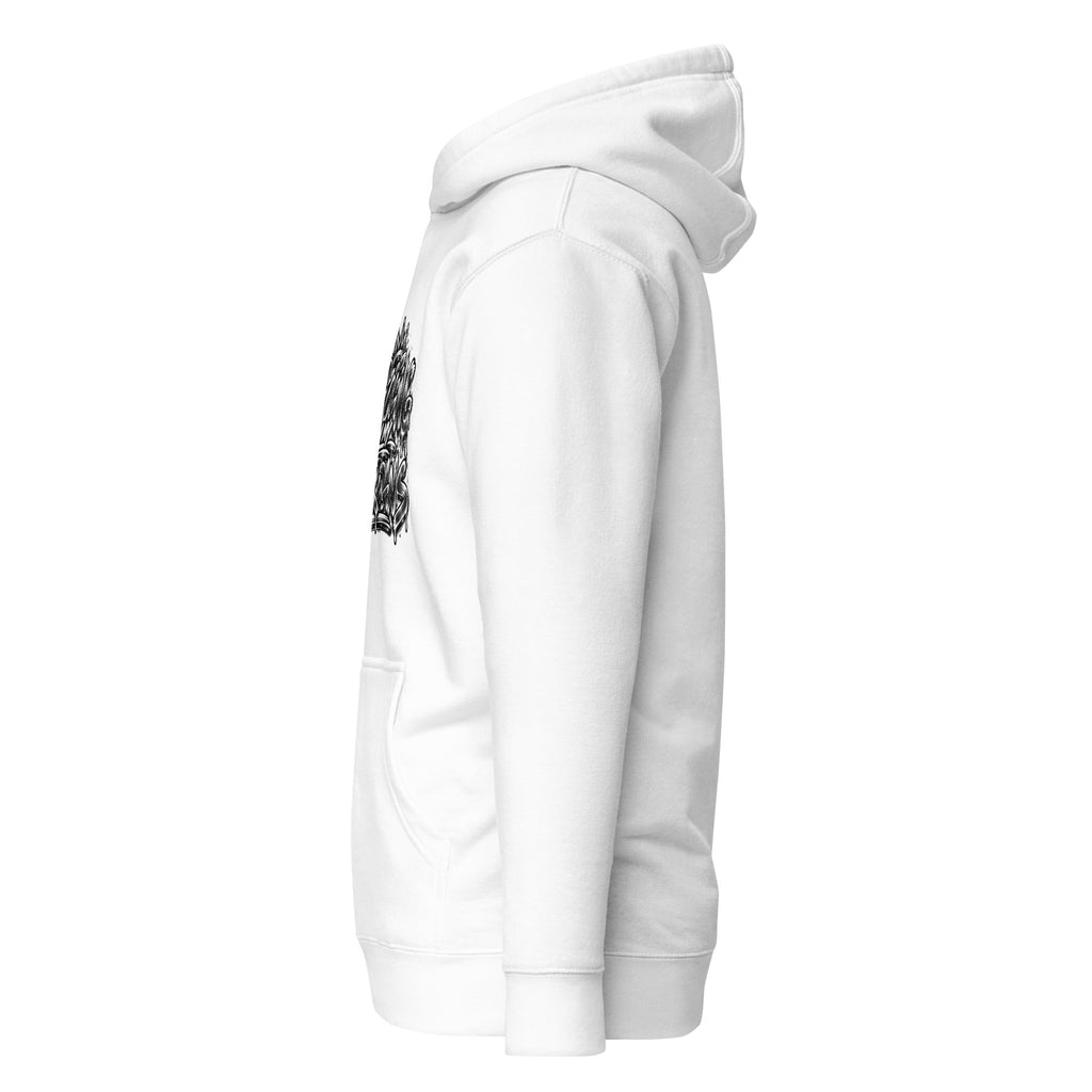 Tiptoeing in My Jordans Signature Graffiti Hoodie, White, left side view