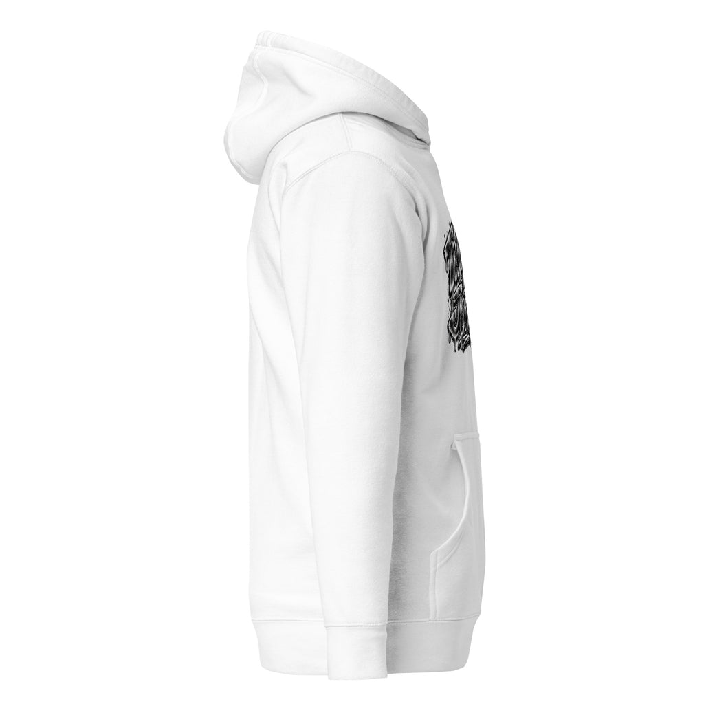 Tiptoeing in My Jordans Signature Graffiti Hoodie, White, right side view