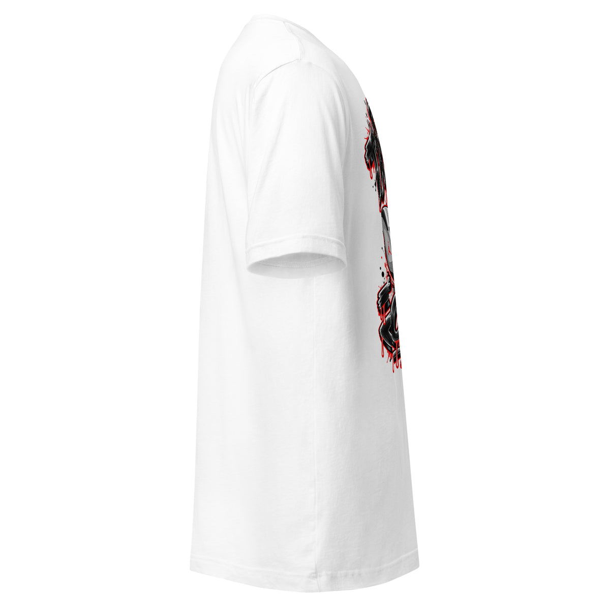 Air Jordan 4 graffiti tee by Tiptoeing in My Jordans, right side view