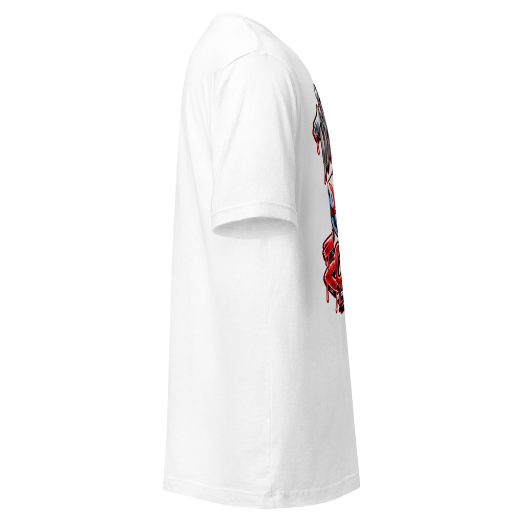 Air Jordan 6 White Infrared graffiti tee by Tiptoeing in My Jordans, right side view