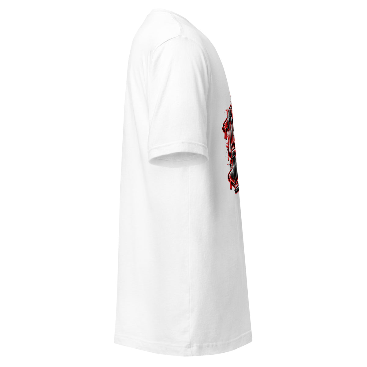 Sneakerhead graffiti graphic tee by Tiptoeing in My Jordans, right side view